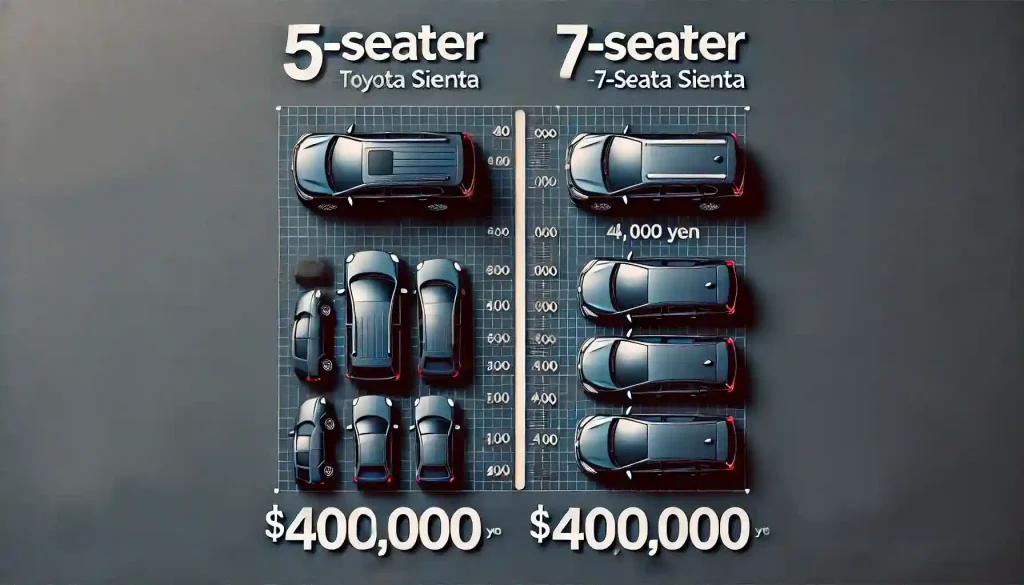 5人・7人乗りの価格差は4万円