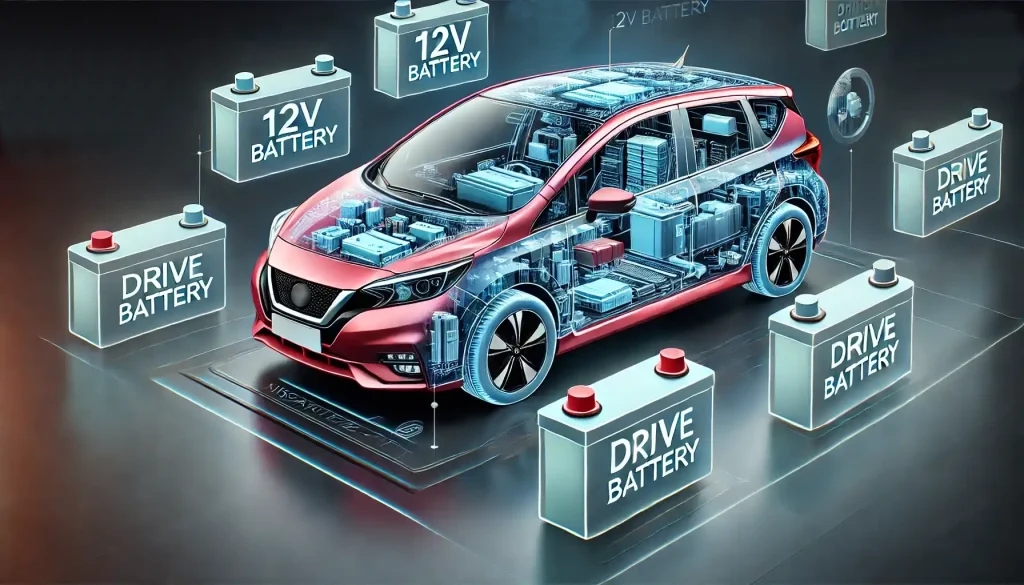 12Vバッテリーと駆動バッテリーの違いとは?