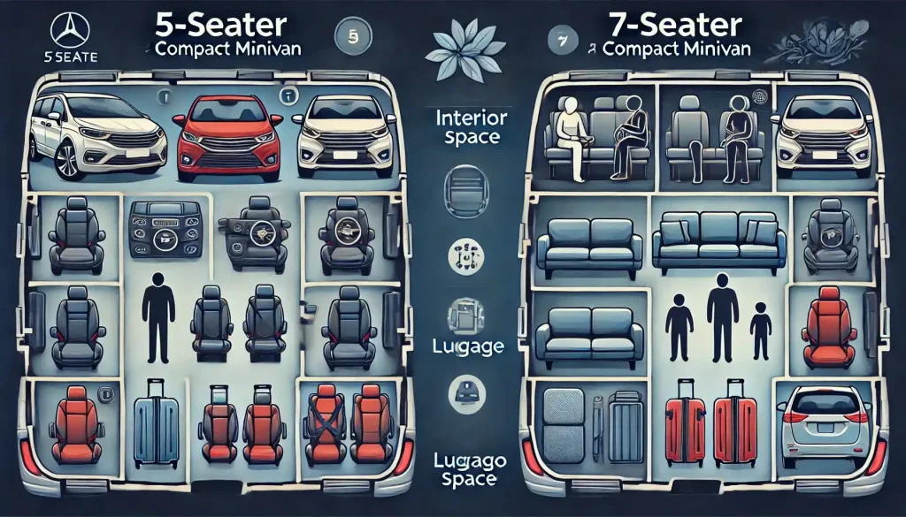 5人乗りと7人乗りの違いは?選び方のポイント