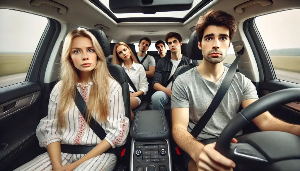 大人7人で長時間乗り続けるには狭い