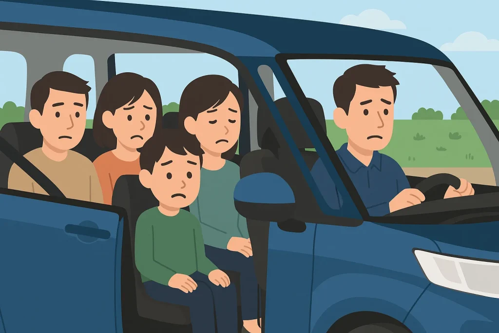 5人乗ってみた狭さの感想