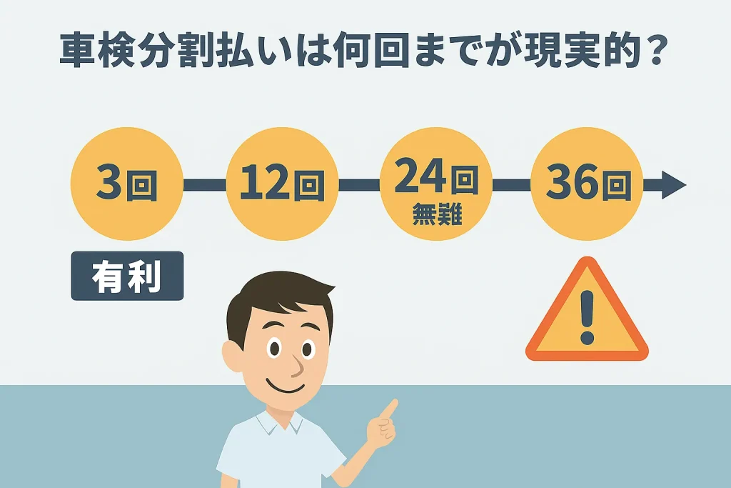 車検分割払いは何回までが現実的？