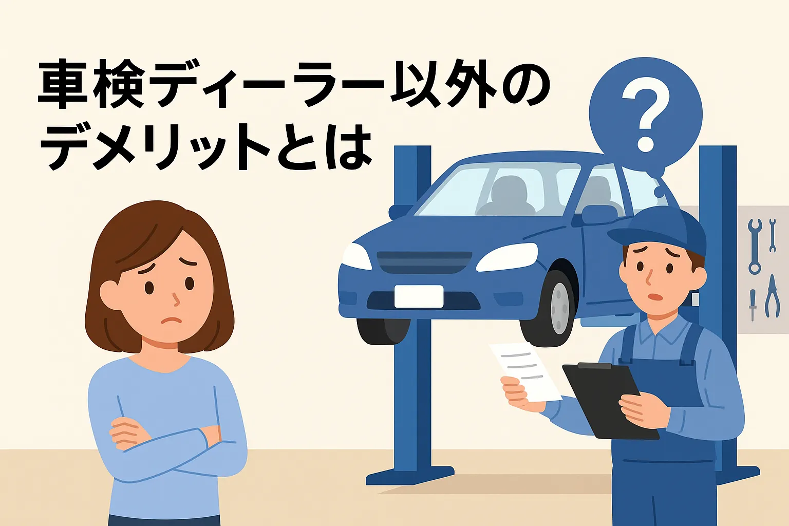車検ディーラー以外のデメリットとは