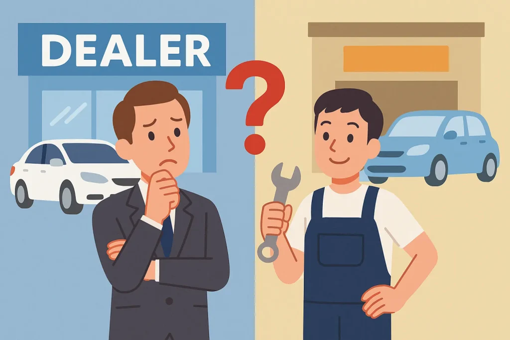 ディーラーと民間どっちが得か比較