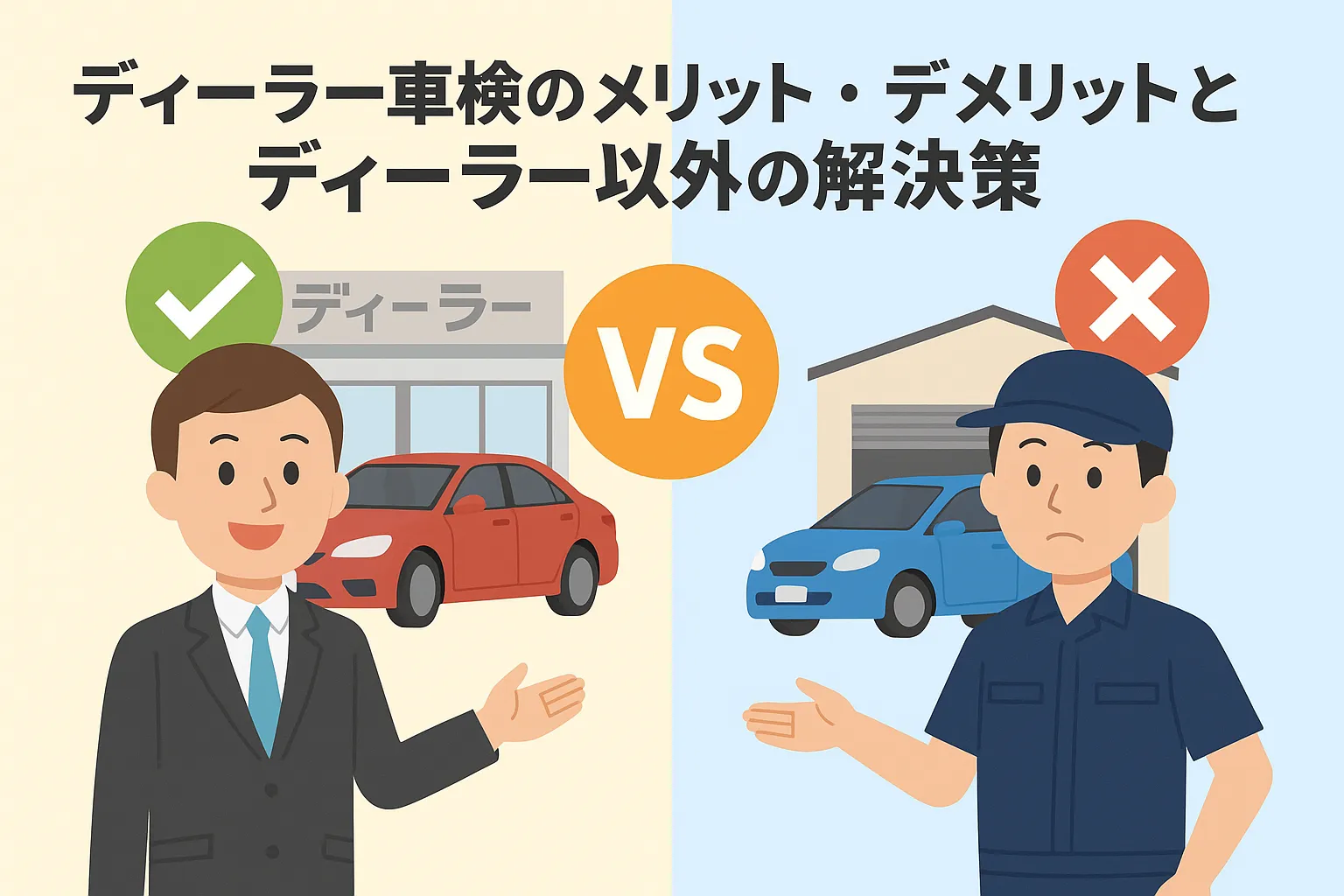 ディーラー車検のメリット・デメリットとディーラー以外の解決策