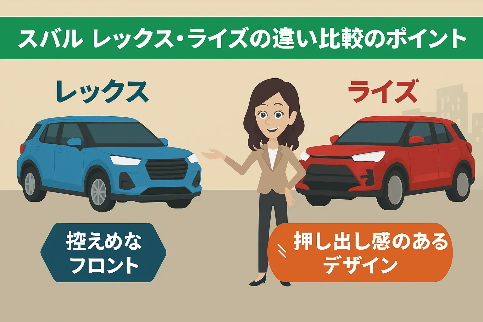 スバル レックス・ライズの違い比較のポイント