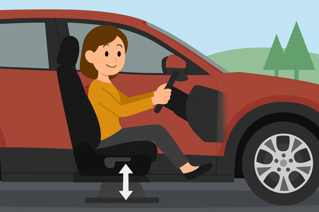 座席 高さの調整ポイント