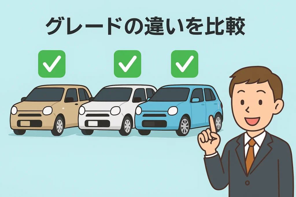 グレードの違いを比較