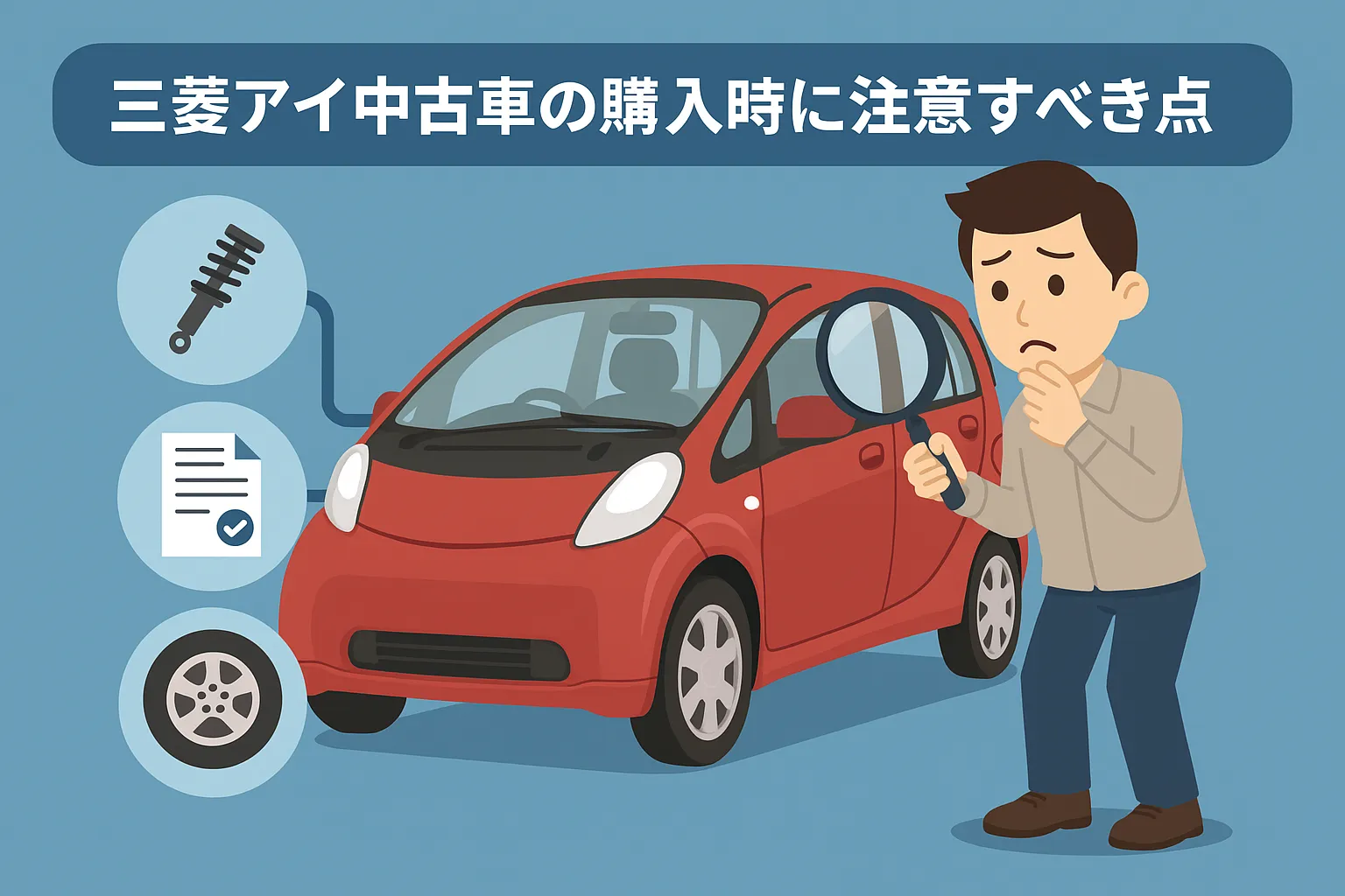 三菱アイ中古車の購入時に注意すべき点