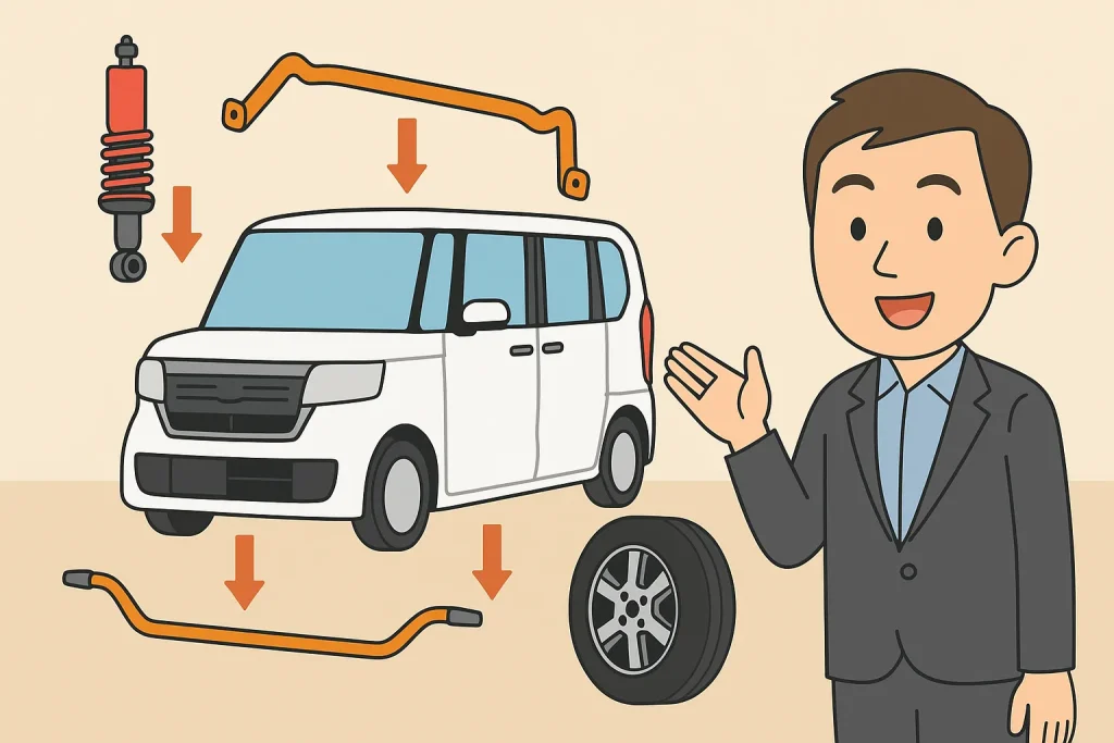 高速走行でのふらつき改善に役立つパーツ紹介