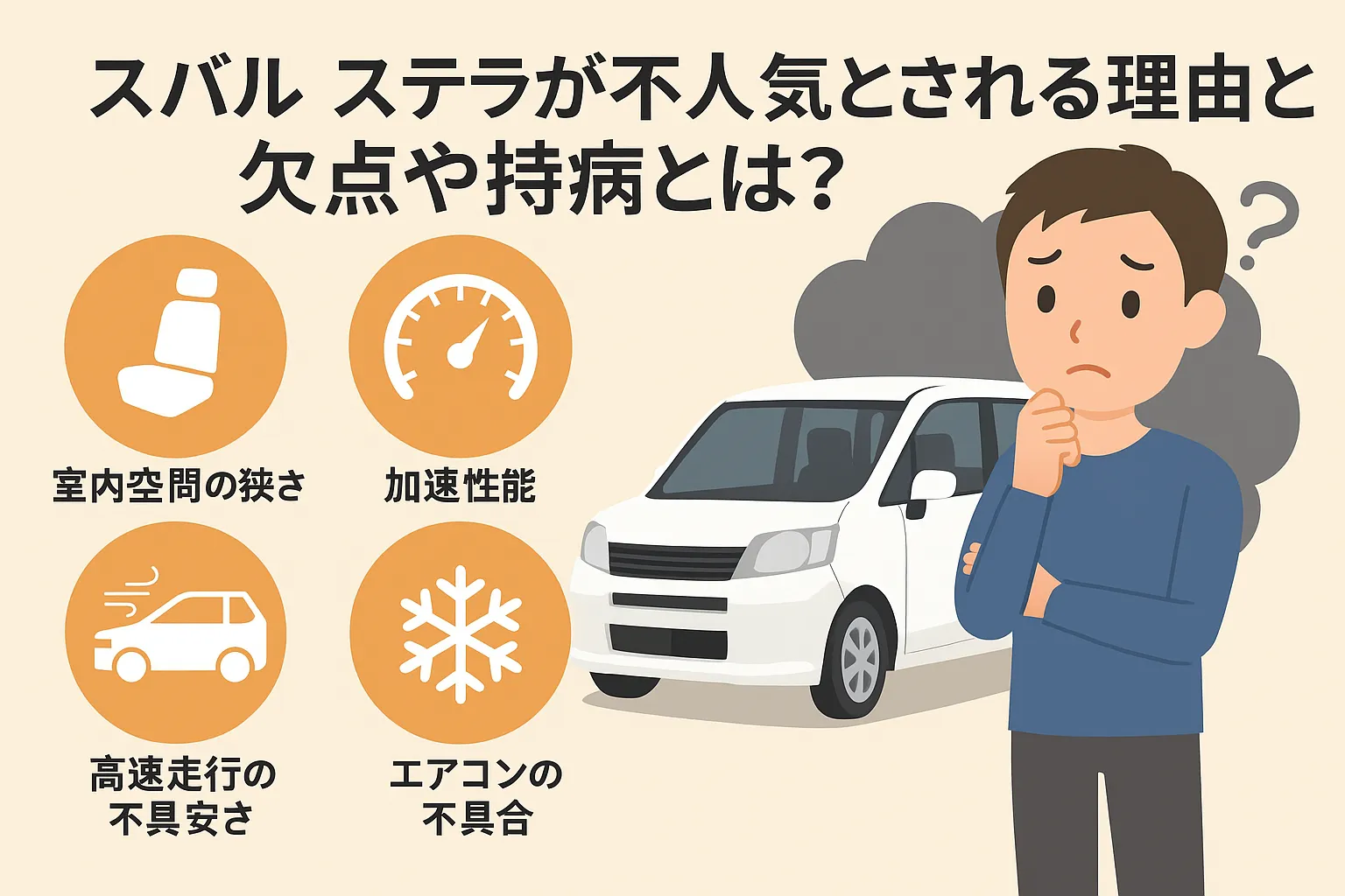 スバル ステラが不人気とされる理由と欠点や持病とは？