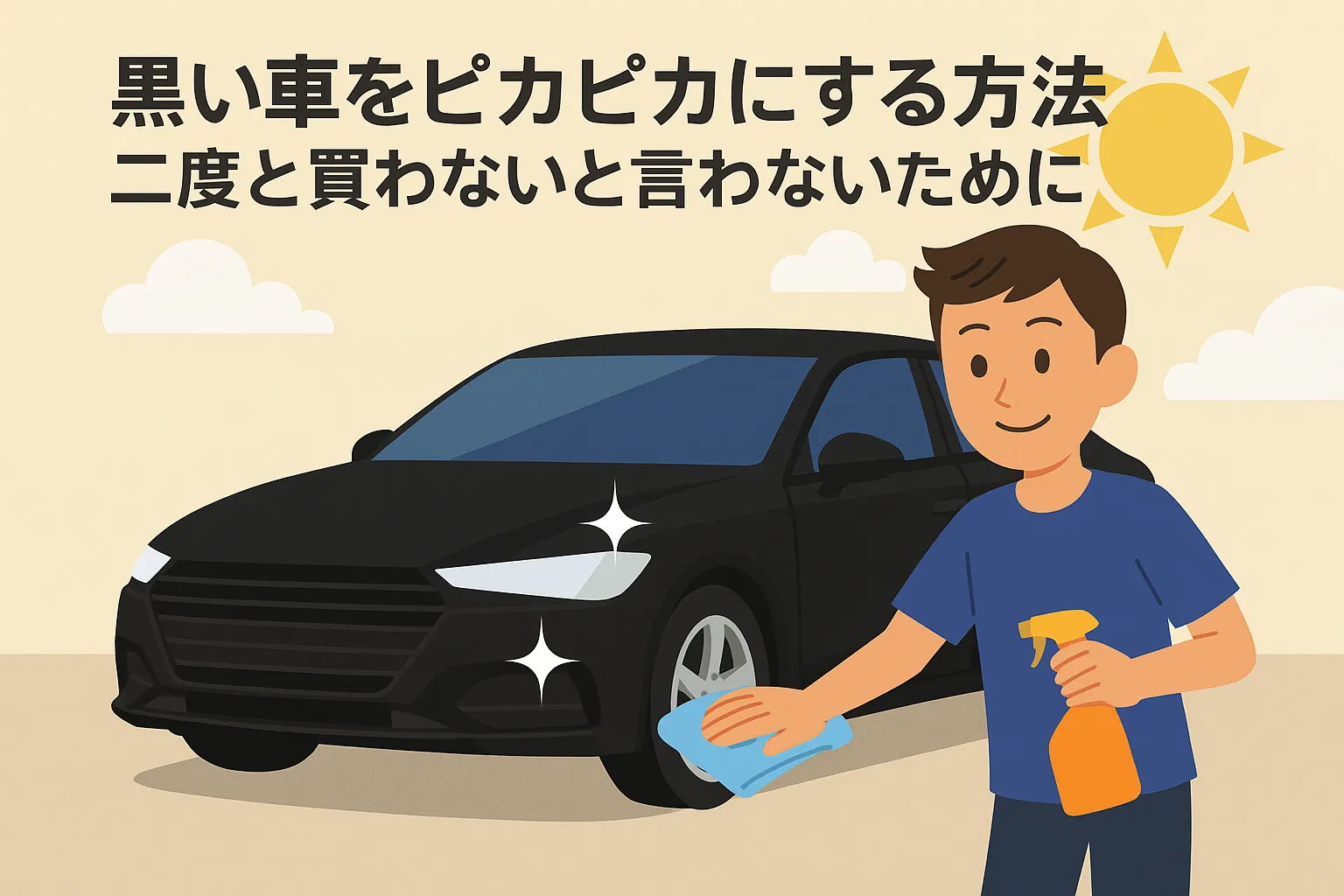 黒い車をピカピカにする方法 二度と買わないと言わないために