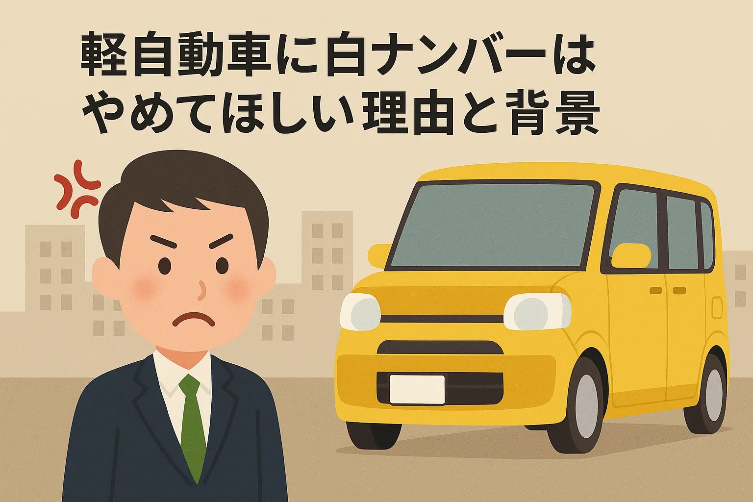 軽自動車に白ナンバーはやめてほしい理由と背景
