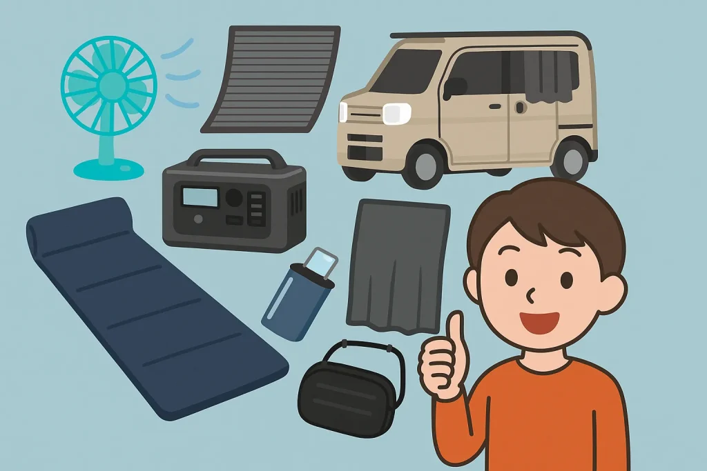 車中泊の快適化と装備選び