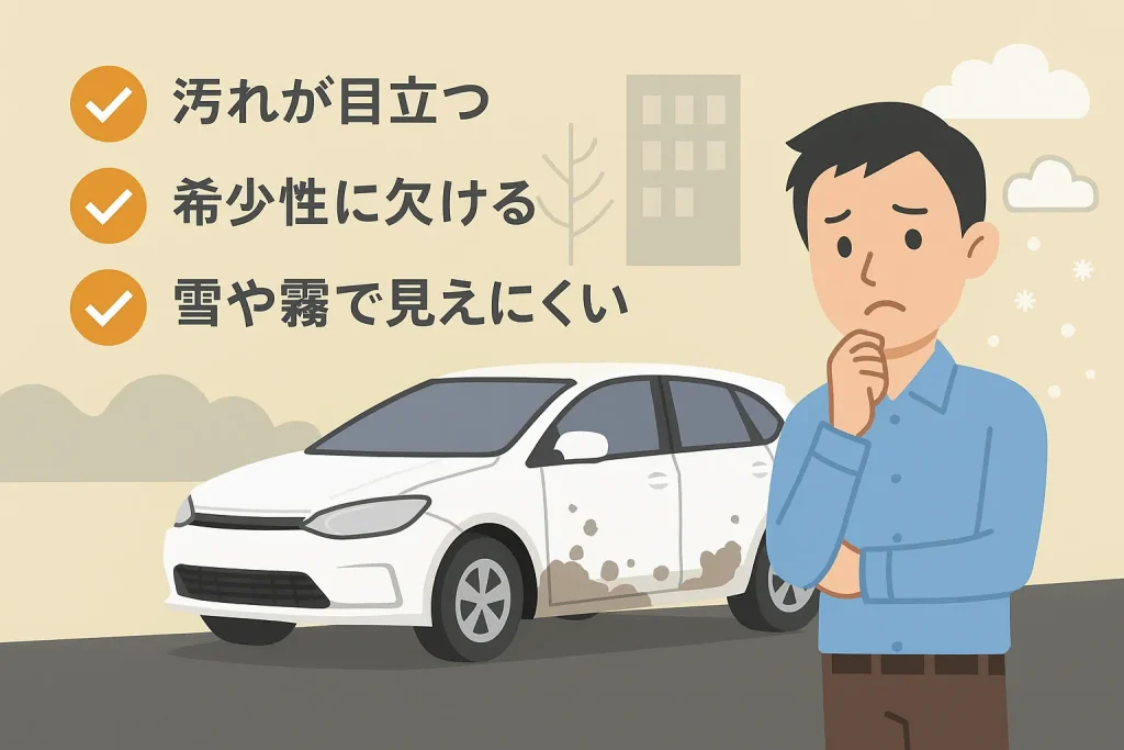 白い車のデメリットを整理