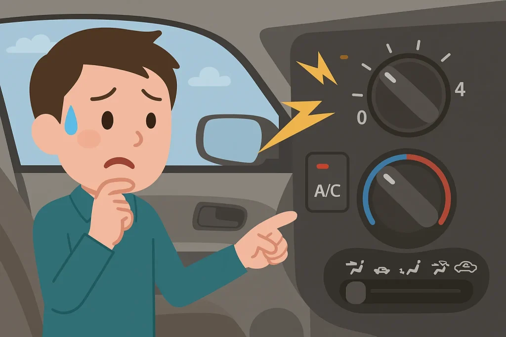 エアコンスイッチ故障の兆候