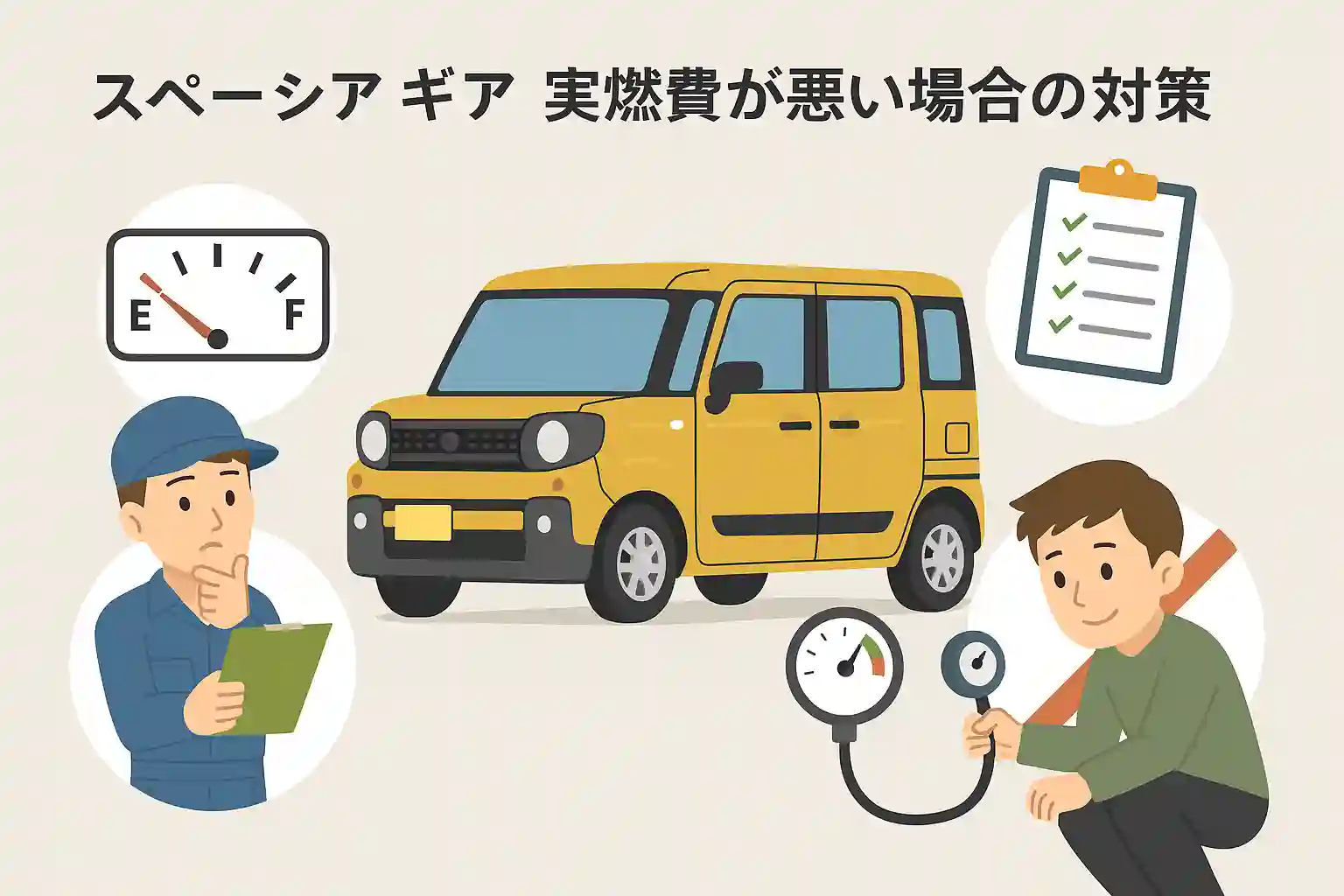 スペーシア ギア 実燃費が悪い場合の対策