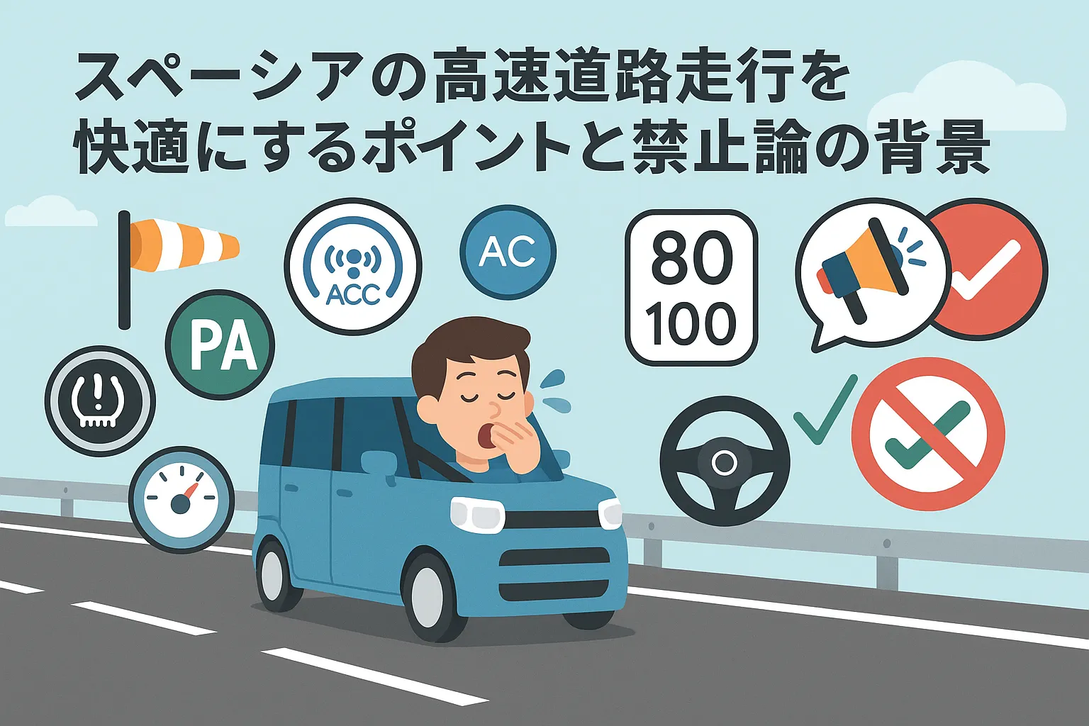 スペーシアの高速道路走行を快適にするポイントと禁止論の背景