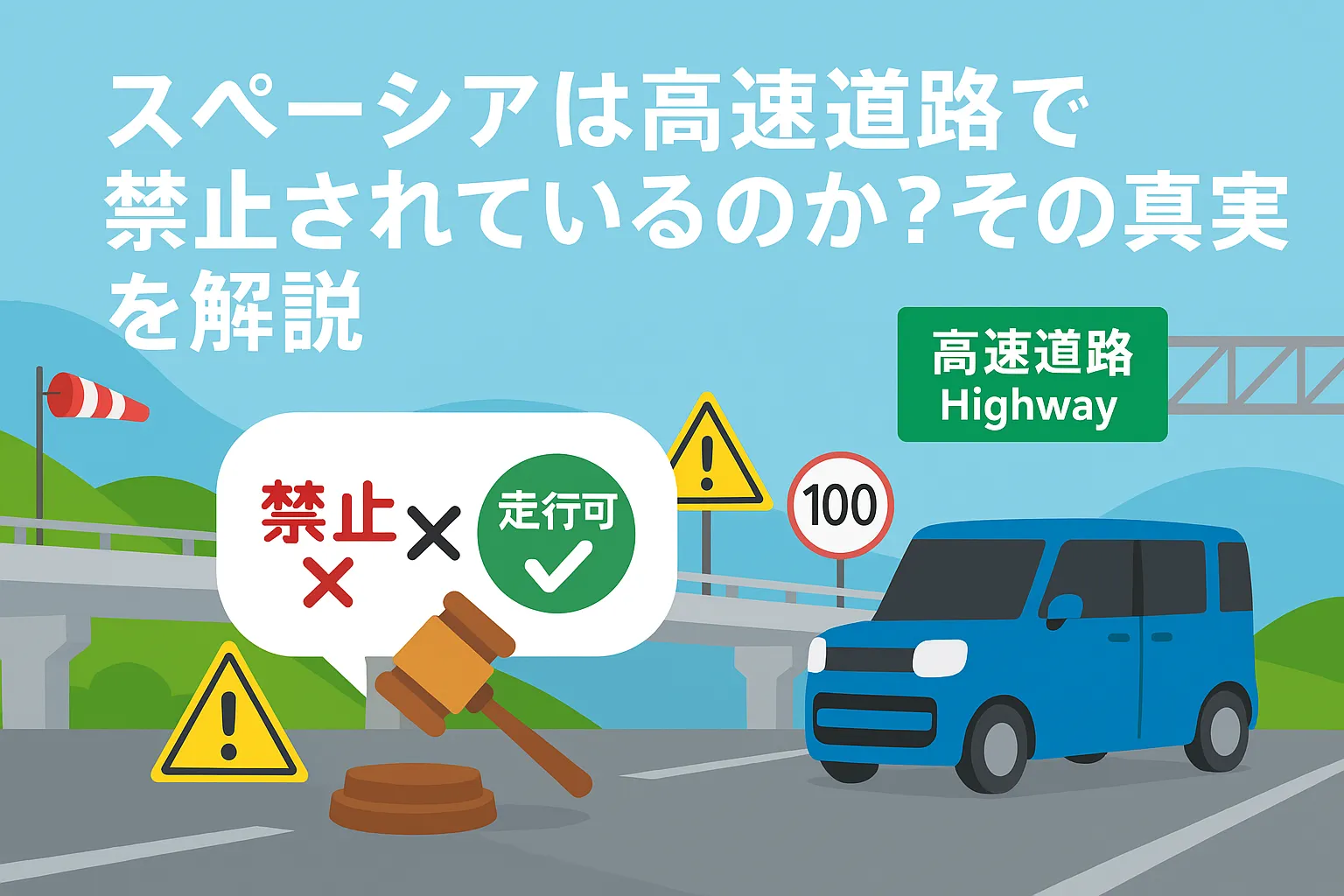 スペーシアは高速道路で禁止されているのか？その真実を解説