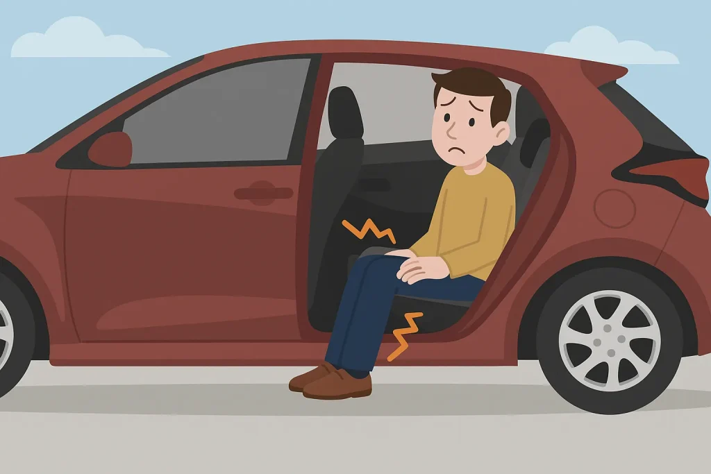 ヤリスの後席で狭く感じやすい場面