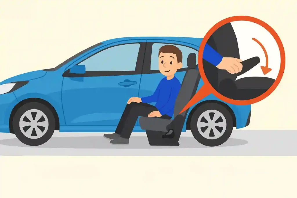 アクア 後部座席の下げ方は調整できるか