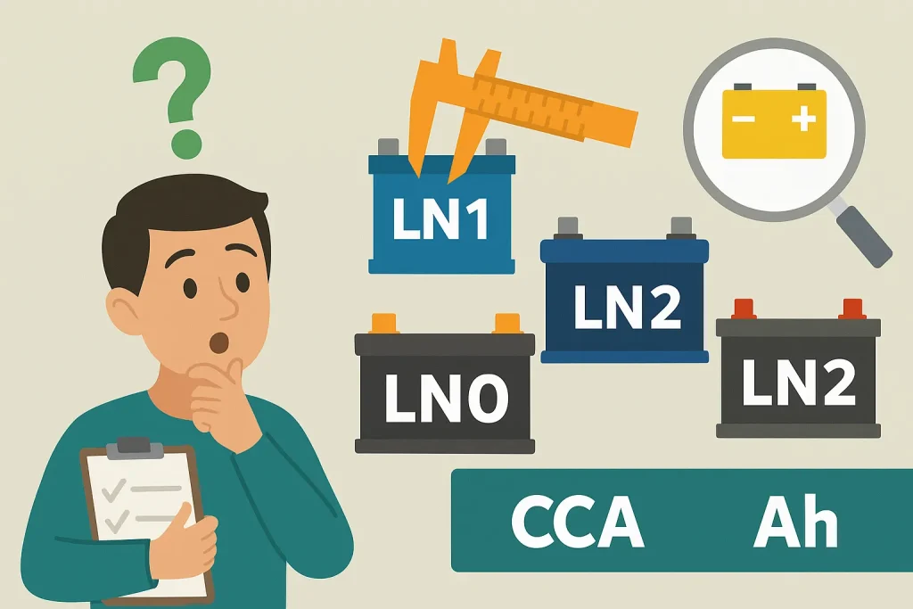 バッテリーサイズと規格の選び方