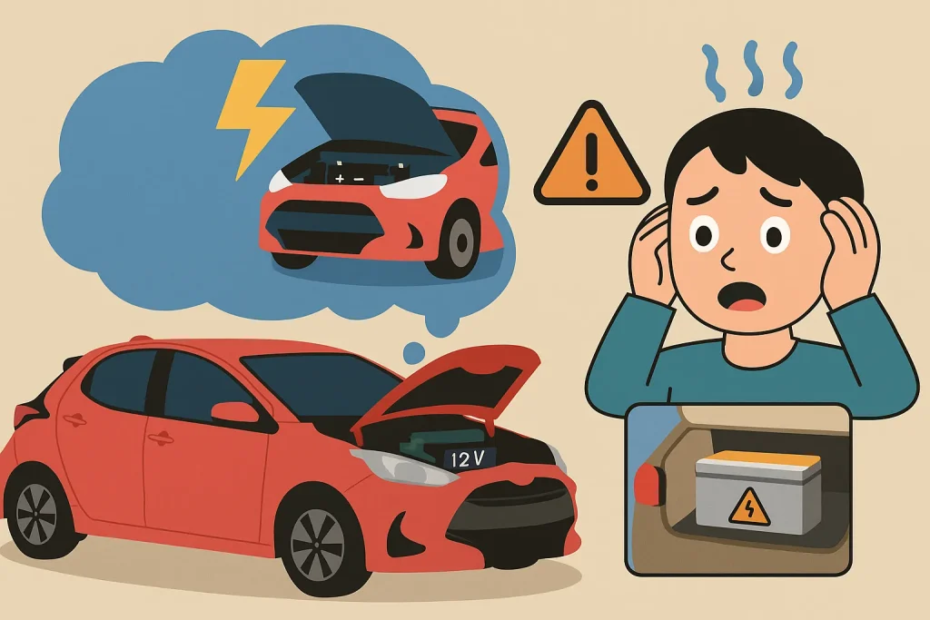 ヤリスハイブリッドのバッテリー上がり