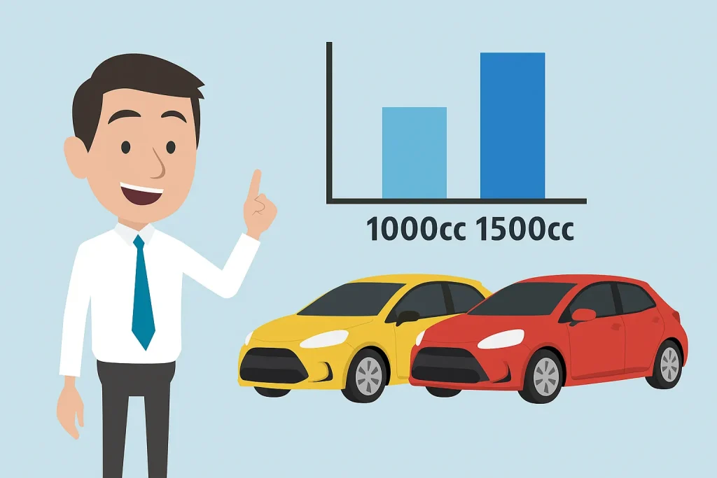 1000ccと1500cc 違いの要点