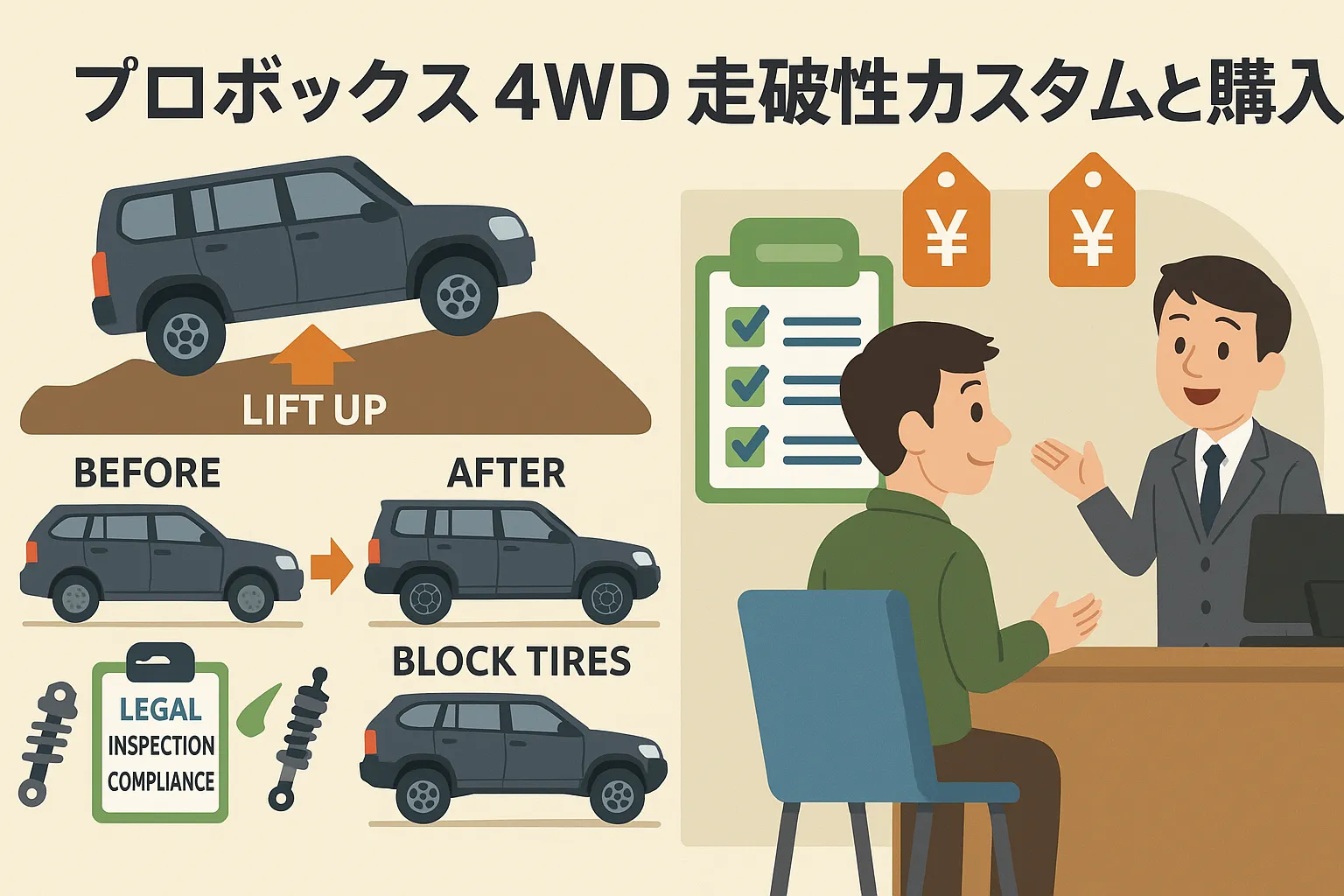 プロボックス 4WD 走破性カスタムと購入
