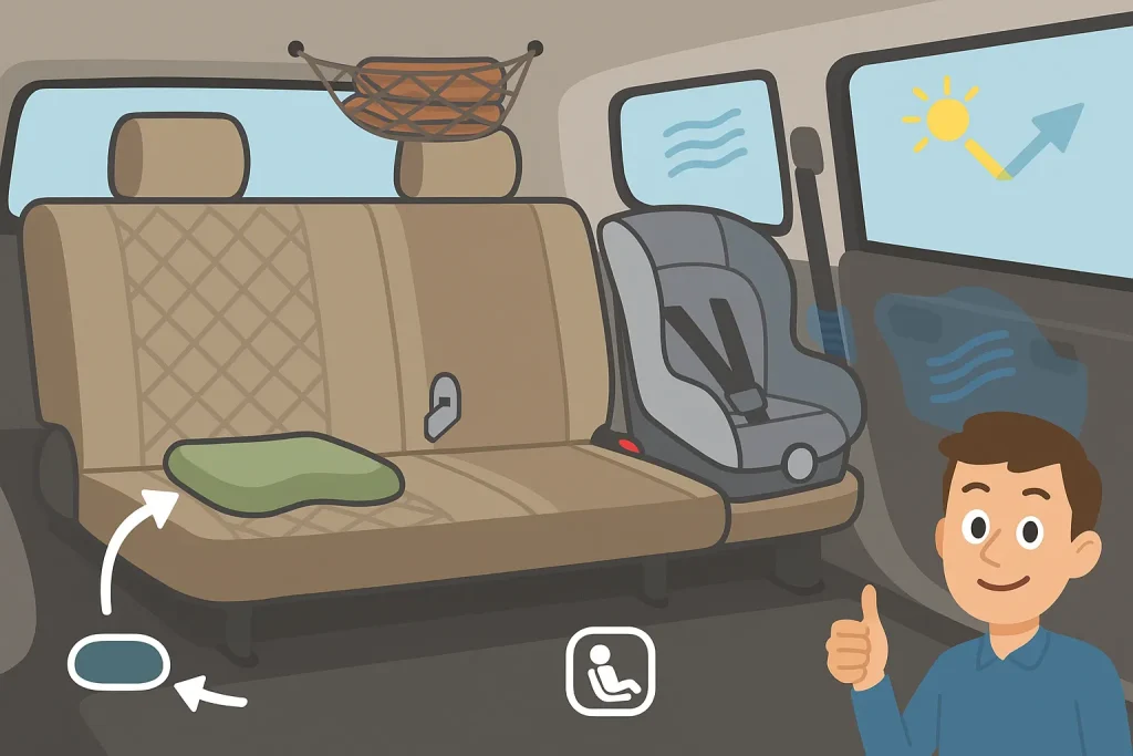 プロボックスの後部座席快適化 重要ポイント