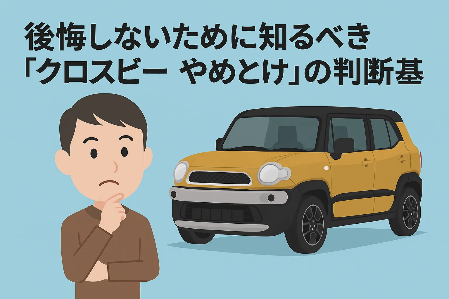 後悔しないために知るべき「クロスビー やめとけ」の判断基準