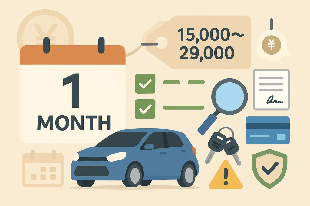 カーリース 1ヵ月だけ料金格安プラン