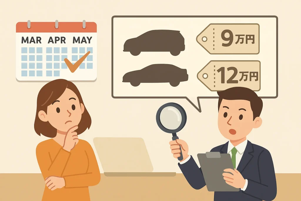 カーリース 3ヶ月だけ 料金格安例