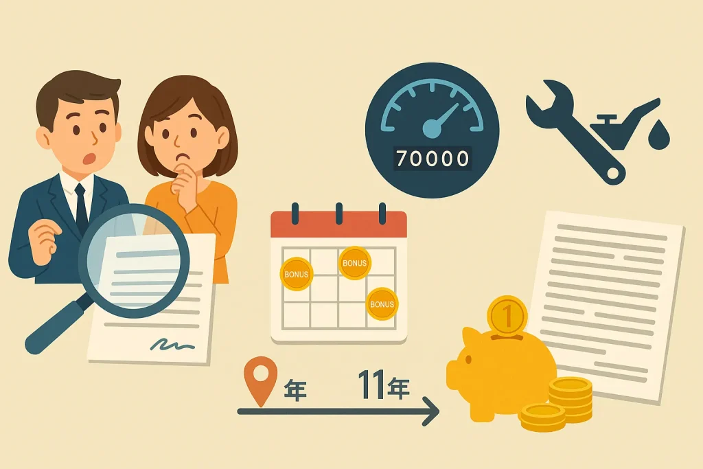 カーリース 月額1万円プランの注意点