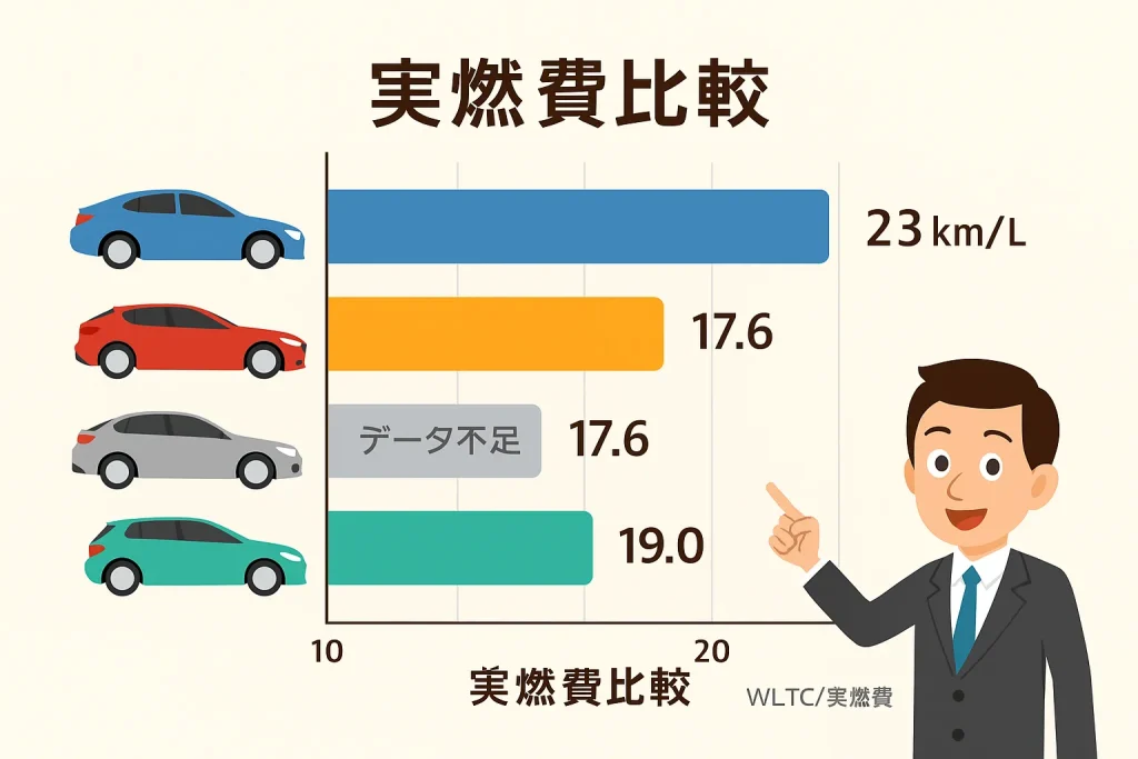 競合車との実燃費比較
