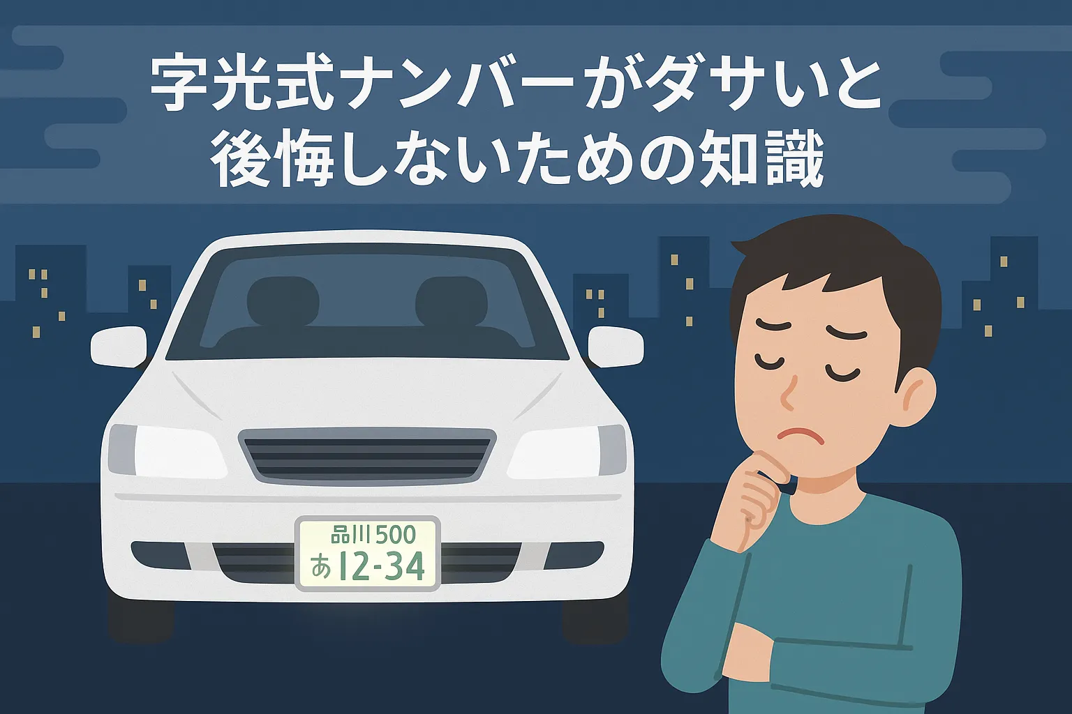 字光式ナンバーがダサいと後悔しないための知識