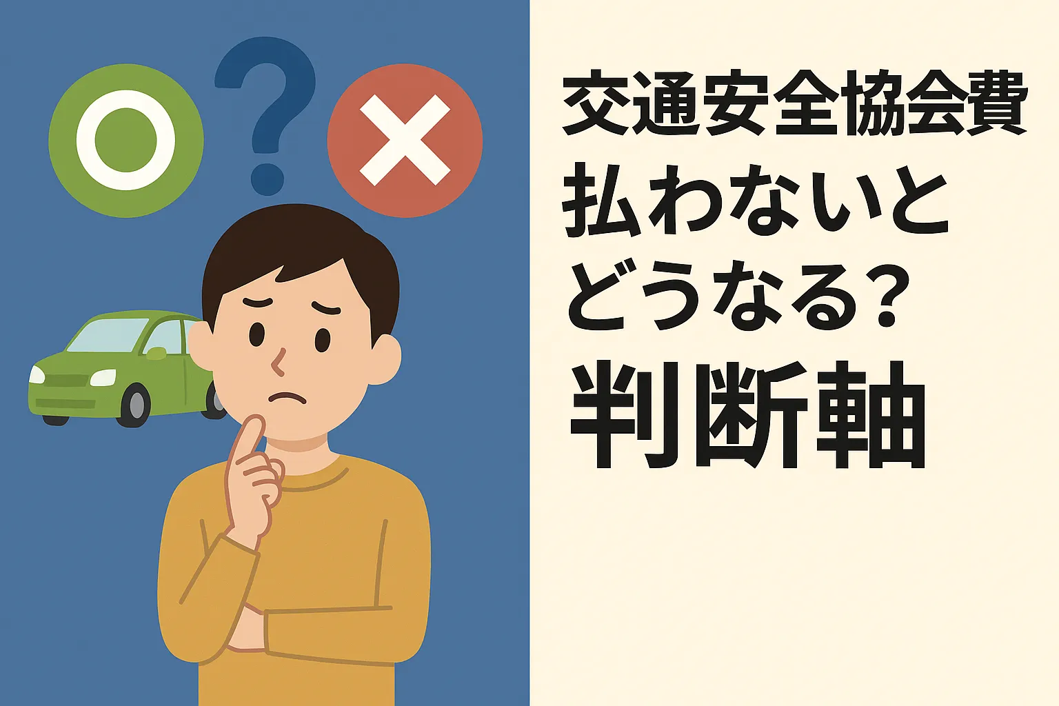 交通安全協会費 払わないとどうなる？判断軸