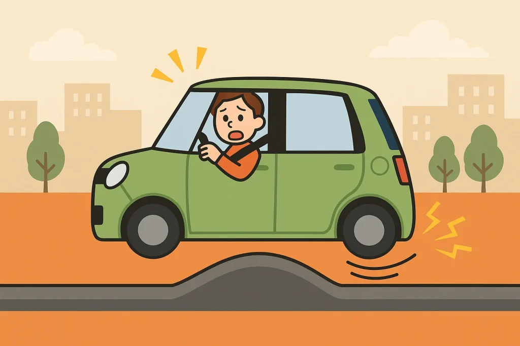 段差で感じる突き上げ