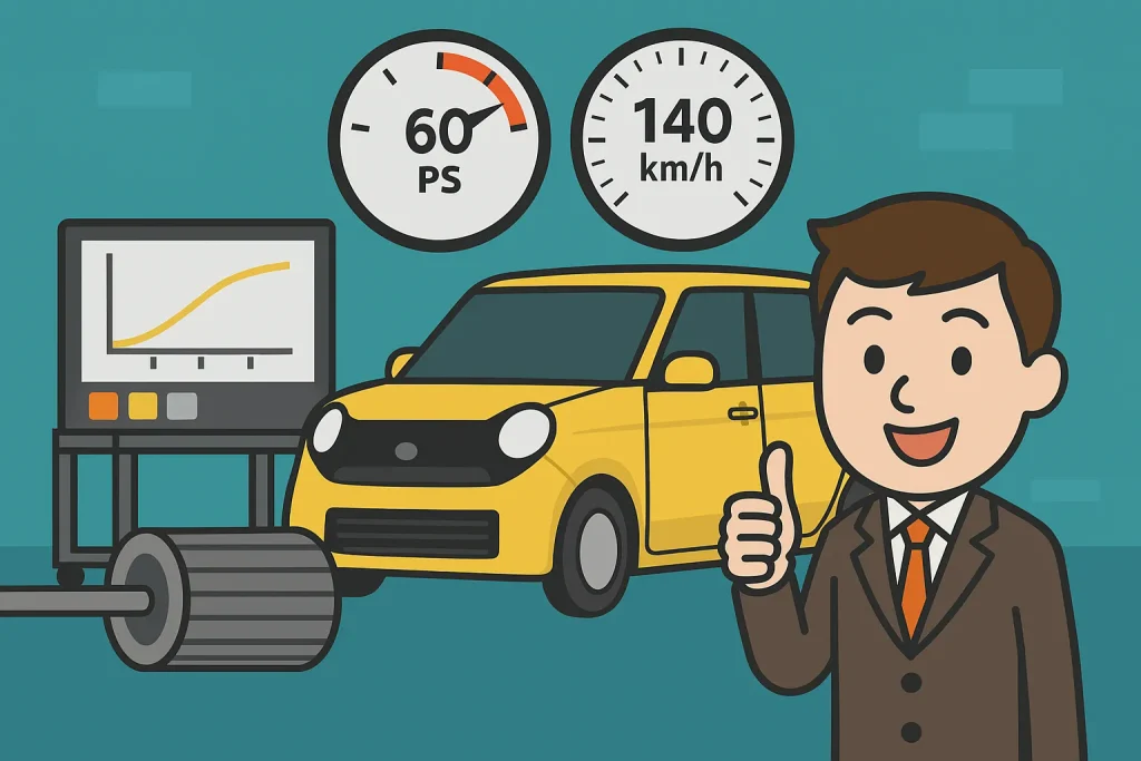 実馬力と最高速度の目安