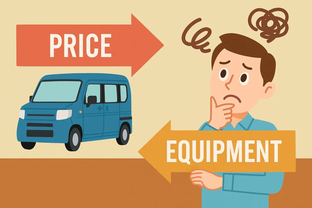 価格と装備のギャップ