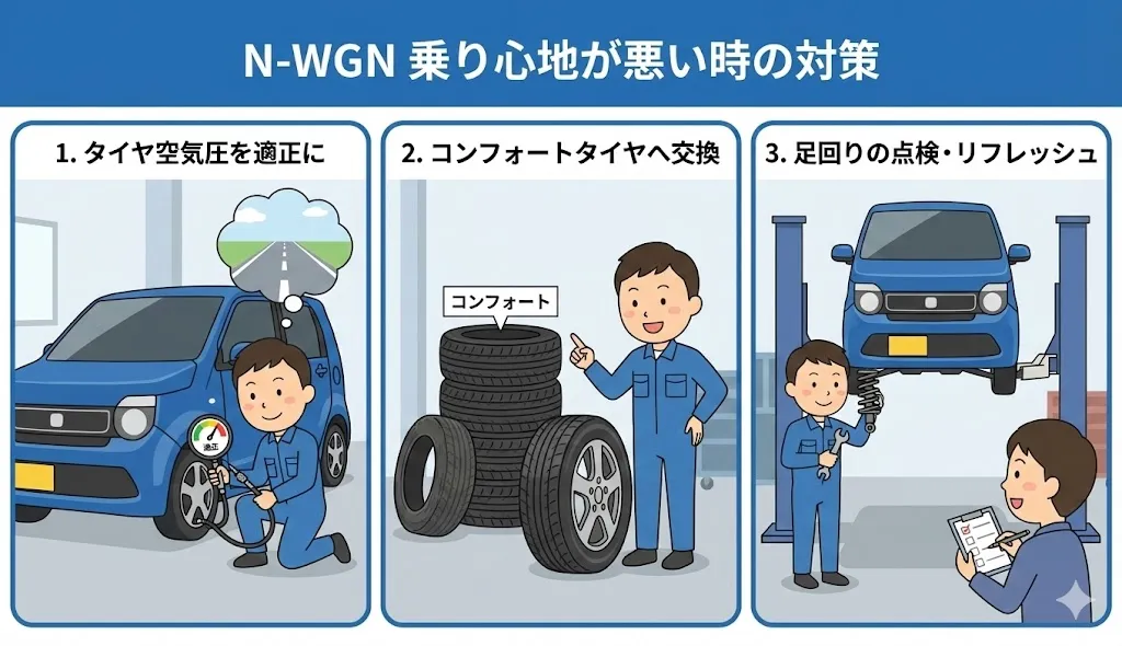 N-WGN 乗り心地が悪い時の対策