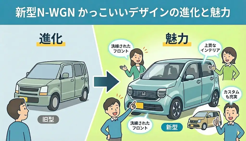 新型N-WGN かっこいいデザインの進化と魅力