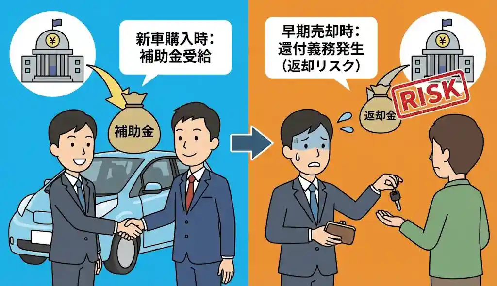中古車補助金の還付義務と返却リスク