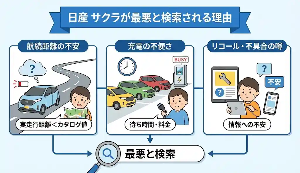日産 サクラが最悪と検索される理由