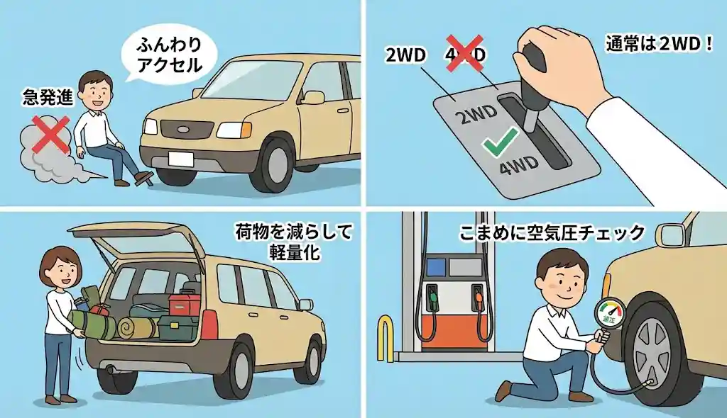 今日から試せる燃費を良くする方法