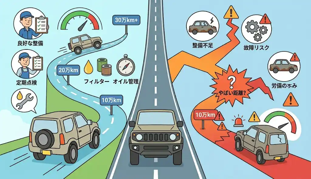 メンテナンス次第？何キロでやばいかの判断基準とチェックポイント