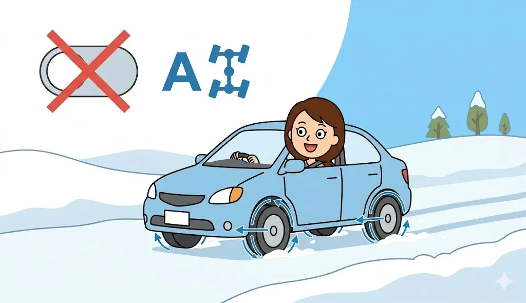 4WD切り替えの有無と作動条件