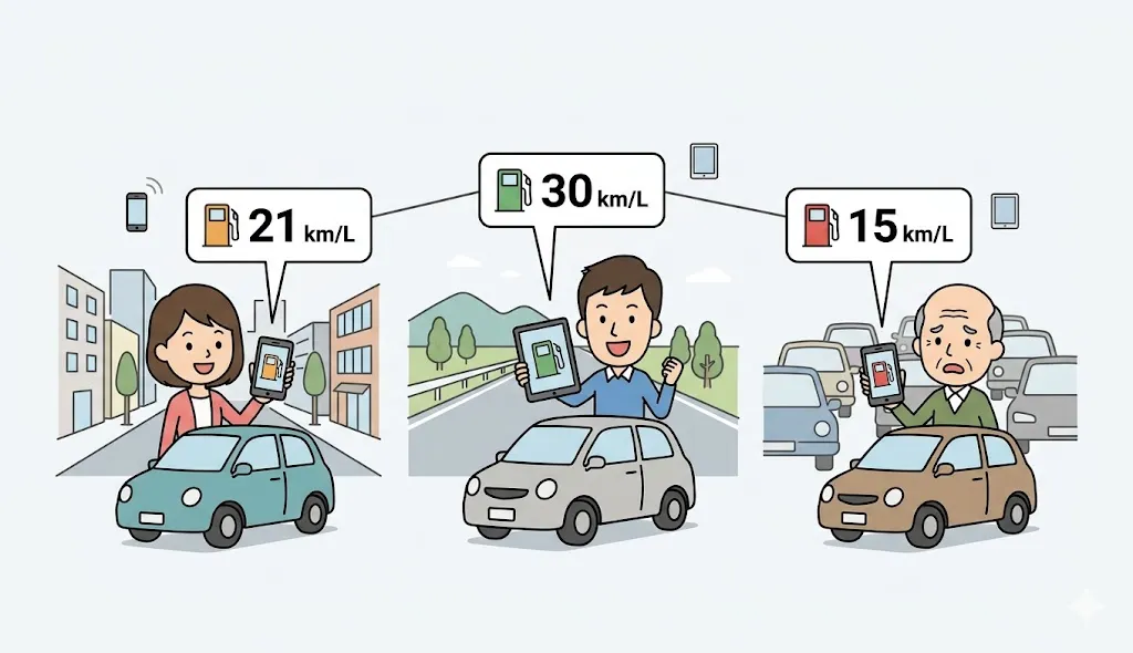 みんカラの傾向から見る実燃費