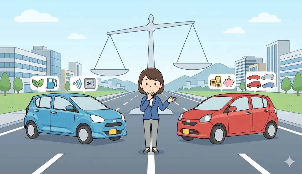 ミライースとミラの違いと選び方