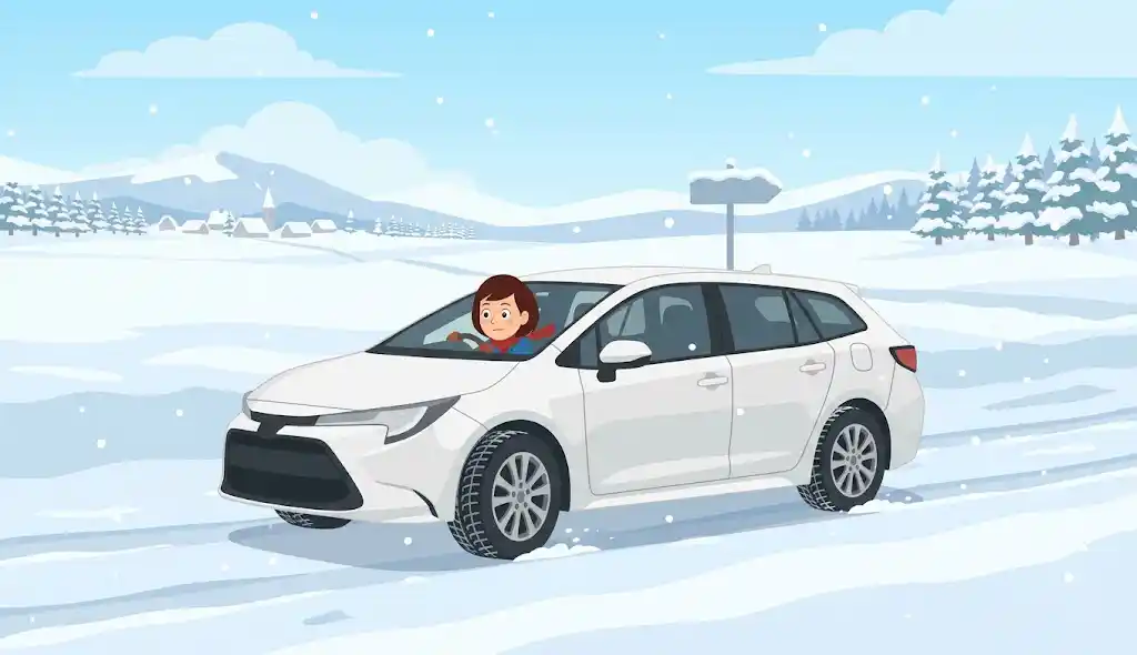 カローラツーリング2WDで雪道は走れる？